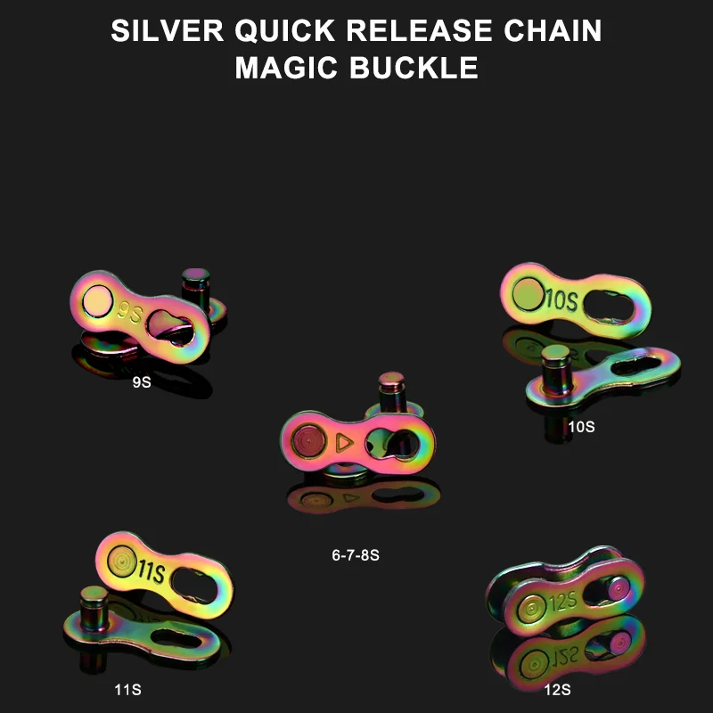 3 Pairs Bicycle Chain Connector Lock Quick Link For Road Bike Buckle Joint Magic Buckle MTB Cycling Parts 6/7/8/9/10/11/12 Speed