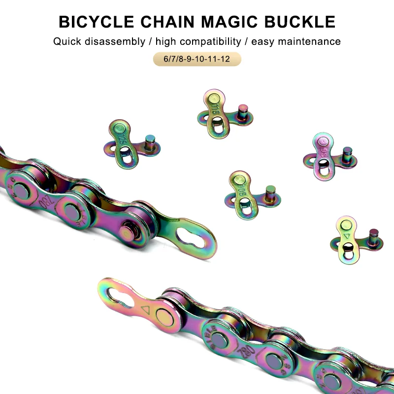 3 Pairs Bicycle Chain Connector Lock Quick Link For Road Bike Buckle Joint Magic Buckle MTB Cycling Parts 6/7/8/9/10/11/12 Speed