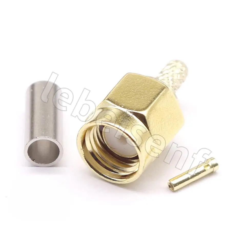10pcs Coaxial RF Connector RP-SMA-J/K-1.5 Reverse Polarity Male Head Female Pin WIFI Antenna Extension Cable Connector