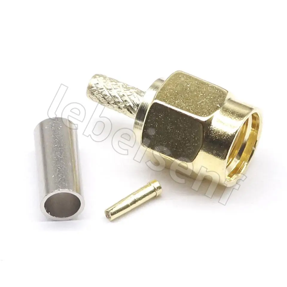 10pcs Coaxial RF Connector RP-SMA-J/K-1.5 Reverse Polarity Male Head Female Pin WIFI Antenna Extension Cable Connector