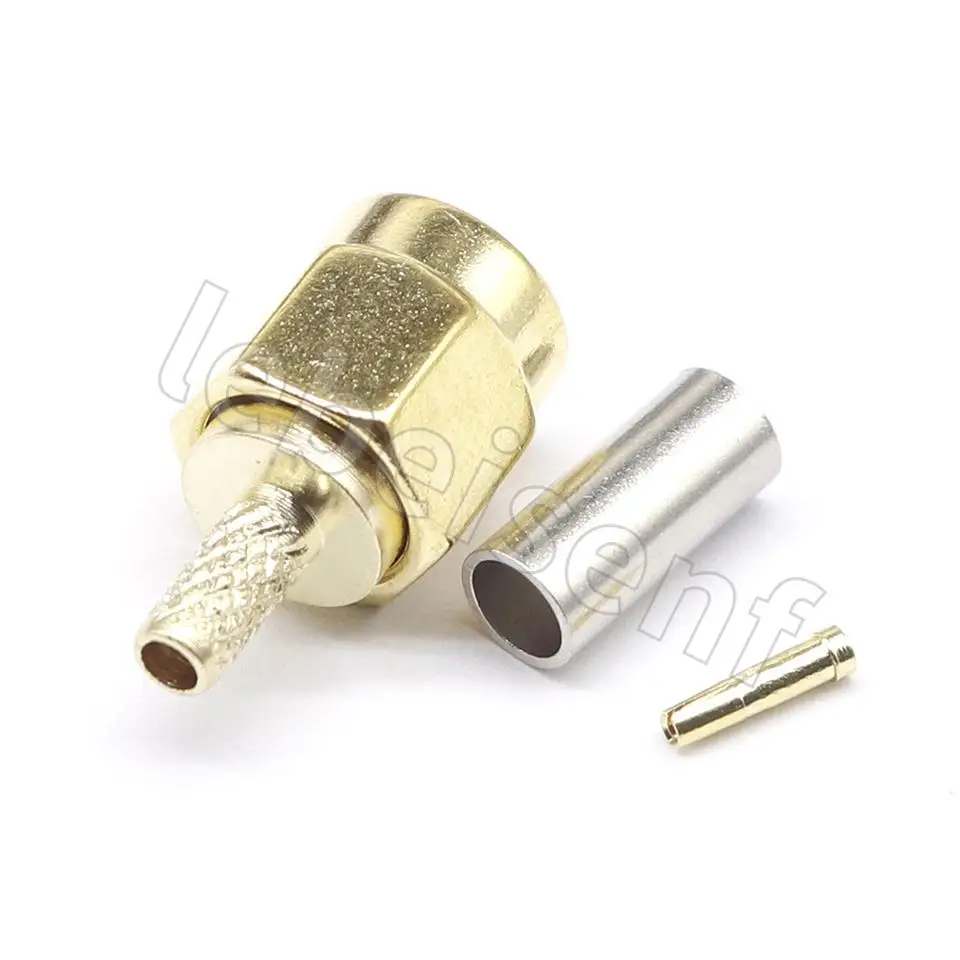 10pcs Coaxial RF Connector RP-SMA-J/K-1.5 Reverse Polarity Male Head Female Pin WIFI Antenna Extension Cable Connector