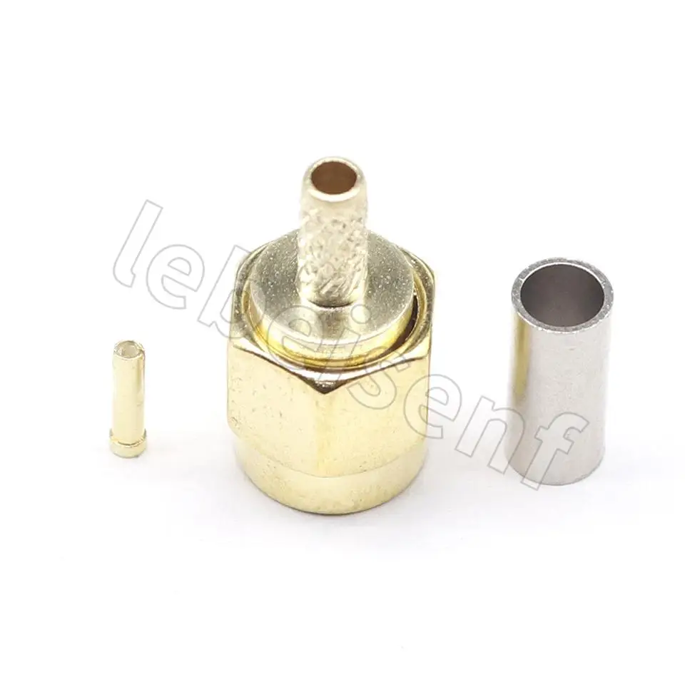 10pcs Coaxial RF Connector RP-SMA-J/K-1.5 Reverse Polarity Male Head Female Pin WIFI Antenna Extension Cable Connector