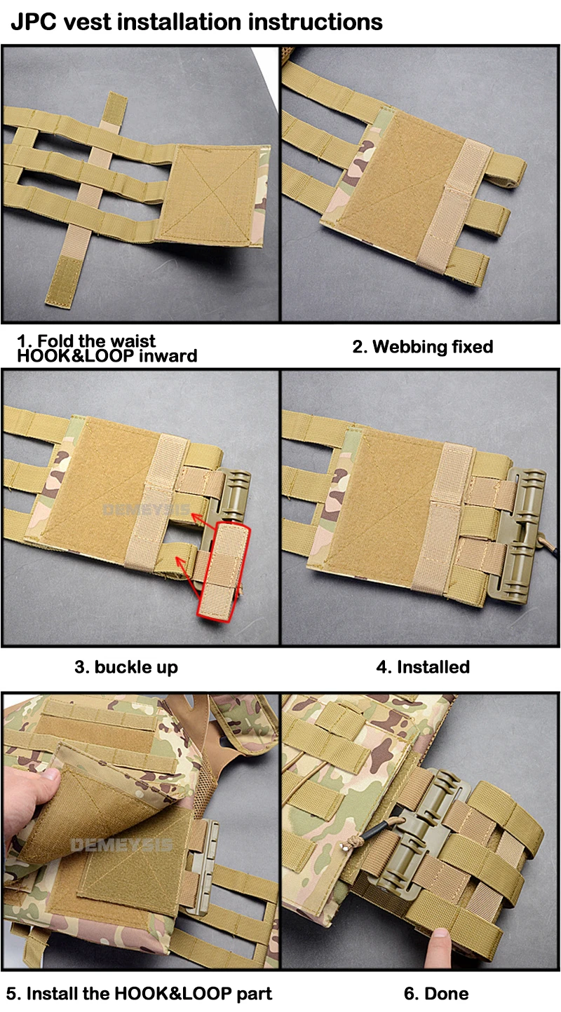 Tactical Quick Removal Vest Buckle Set Durable Quick Release System Kit for JPC CPC NCP XPC 6094 420 Vest Accessories