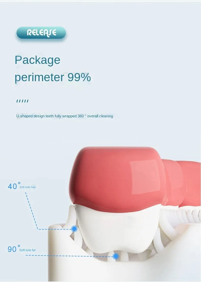 2pcs U Shaped Kids Toothbrush Baby Teeth Cleaning Brushing Instrument Children Oral Cleaning Toothbrush Brushing Tools