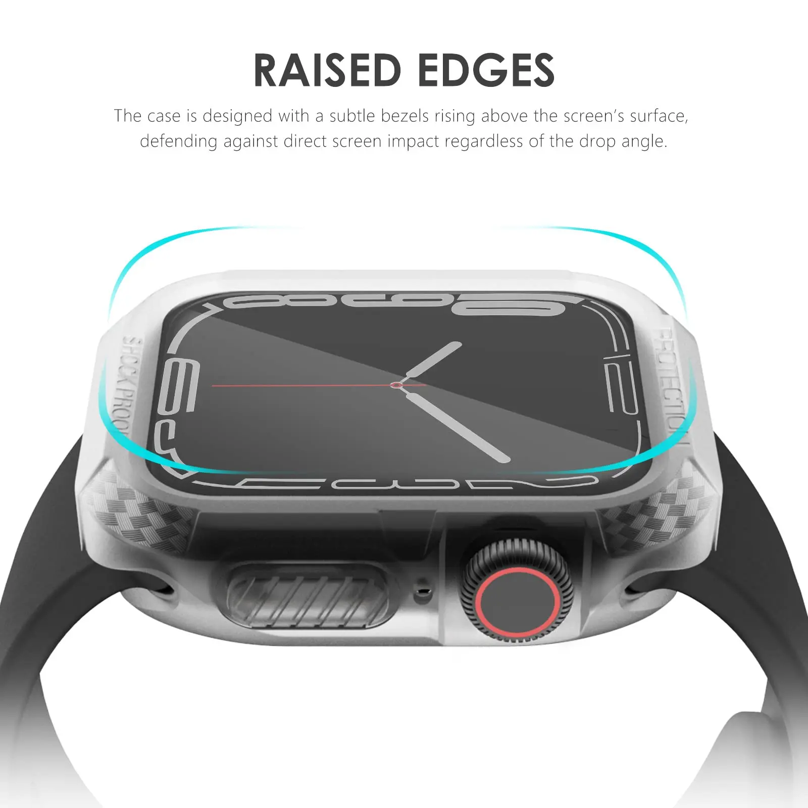 Rugged Cover for Apple Watch Case 44mm 40mm 45mm 41mm SE 6 3 iWatch Accessories TPU Screen Protector Apple Watch Series 5 8 7 9