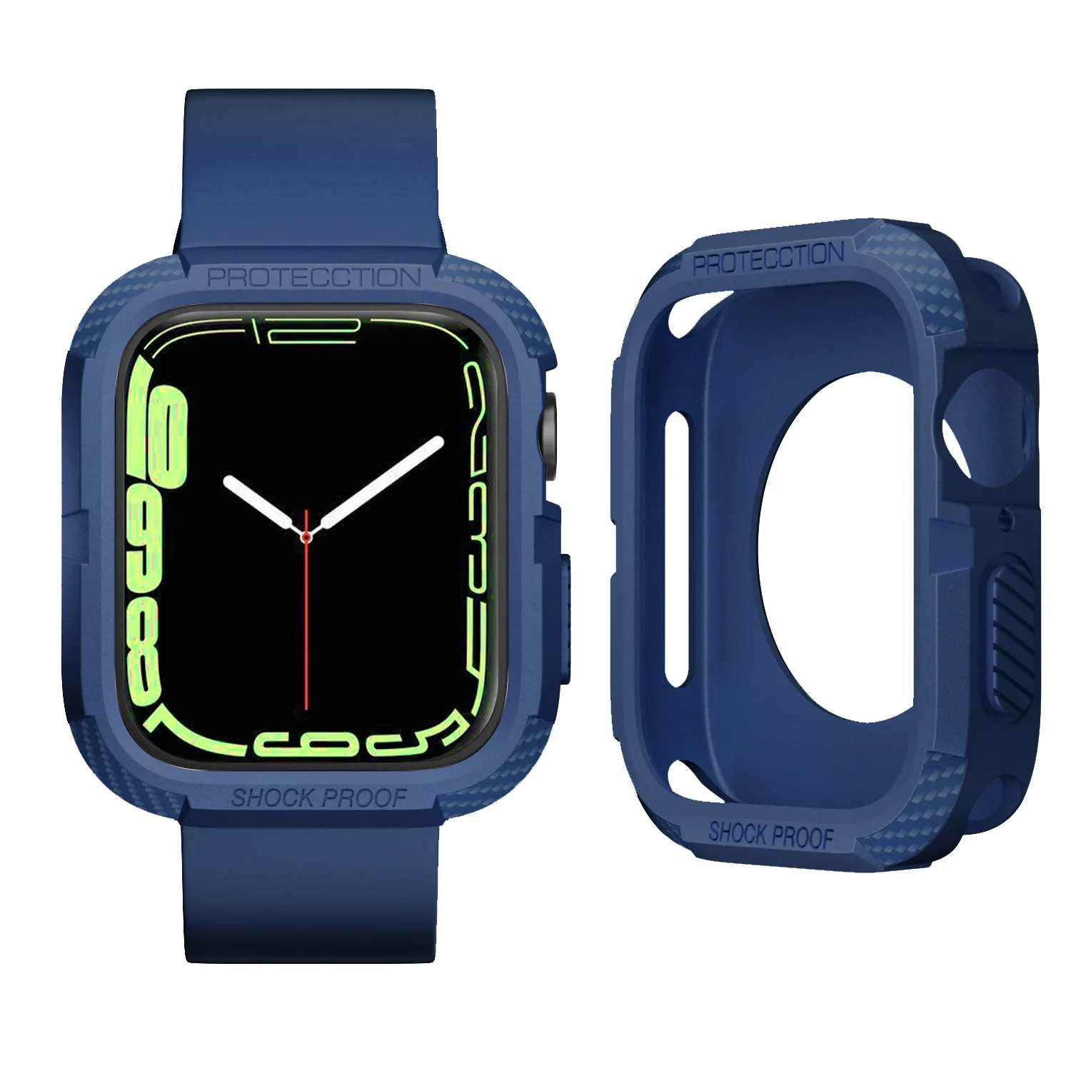 Rugged Cover for Apple Watch Case 44mm 40mm 45mm 41mm SE 6 3 iWatch Accessories TPU Screen Protector Apple Watch Series 5 8 7 9