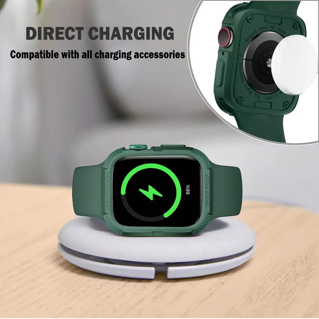 Rugged Cover for Apple Watch Case 44mm 40mm 45mm 41mm SE 6 3 iWatch Accessories TPU Screen Protector Apple Watch Series 5 8 7 9
