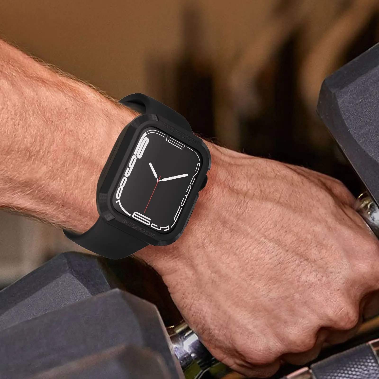 Rugged Cover for Apple Watch Case 44mm 40mm 45mm 41mm SE 6 3 iWatch Accessories TPU Screen Protector Apple Watch Series 5 8 7 9