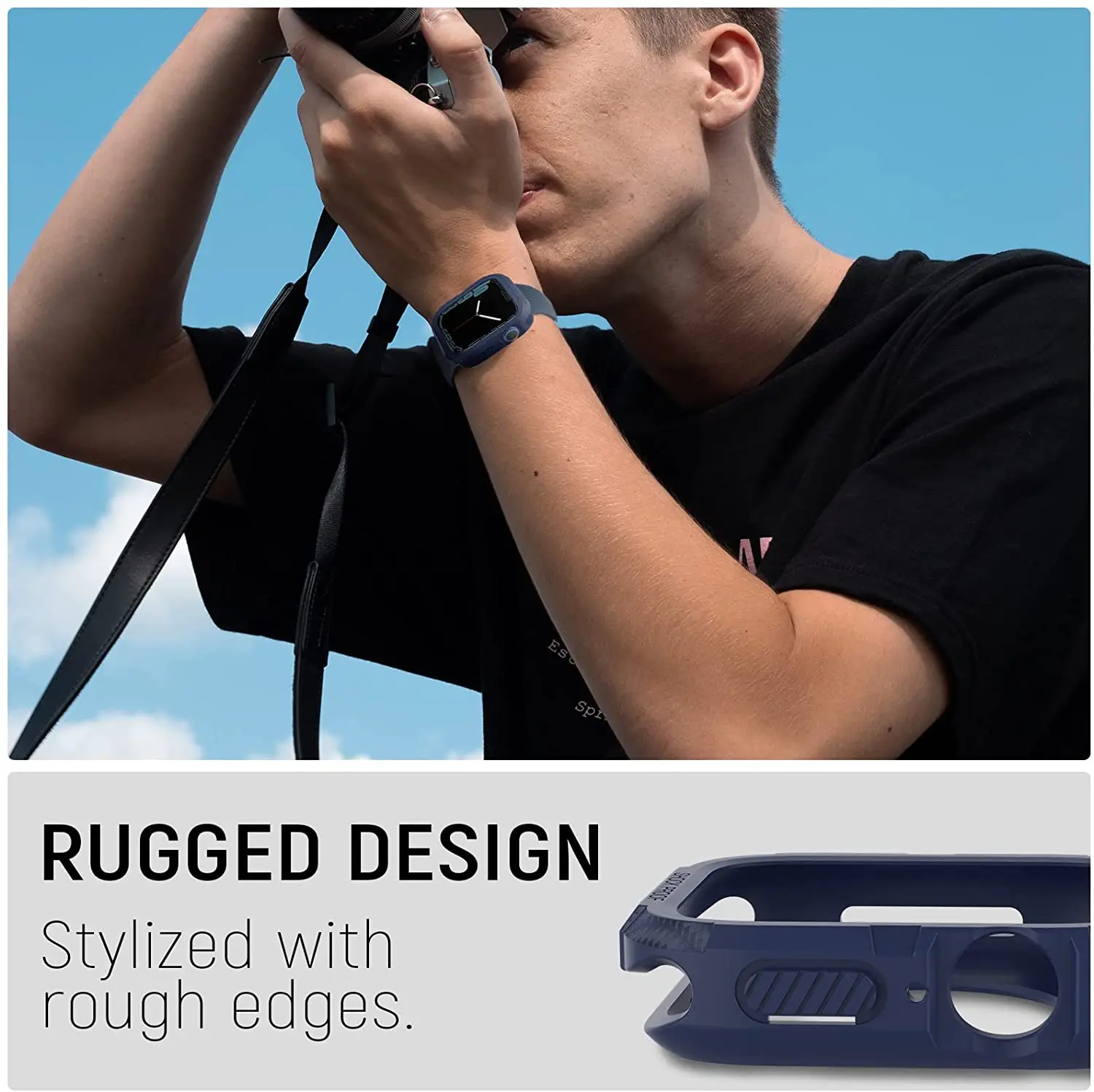 Rugged Cover for Apple Watch Case 44mm 40mm 45mm 41mm SE 6 3 iWatch Accessories TPU Screen Protector Apple Watch Series 5 8 7 9