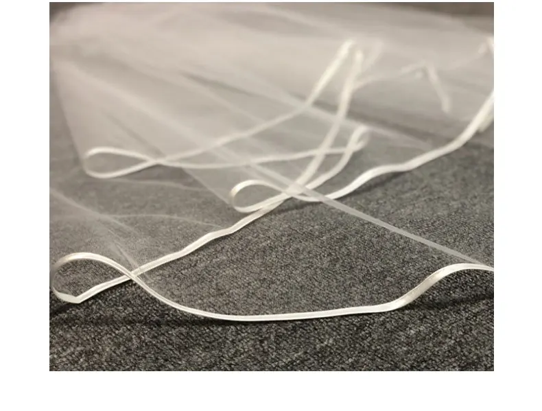 Short Simple Wedding Veil Tulle Two Layer With Comb White Ivory Bridal Veil for Bride for Marriage Wedding Accessories