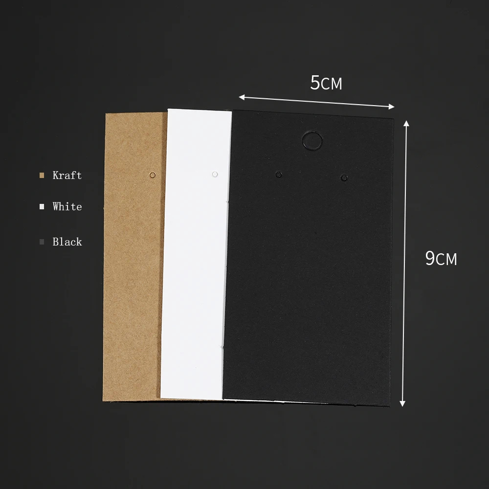 50Sets Earring Cards and 50pcs Bags Necklace Earring Display Cards Self-Seal Bags Kraft Paper Card for DIY Jewelry Packaging