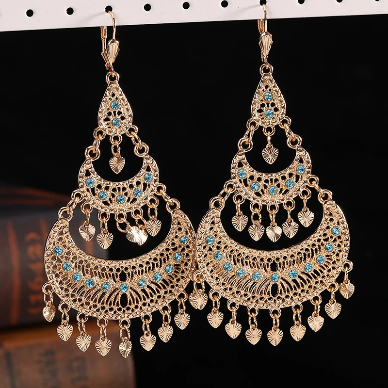 Moroccan Fashion Alloy Earrings French Hook Earrings Women's Elegant Wedding Party Preferred Accessories