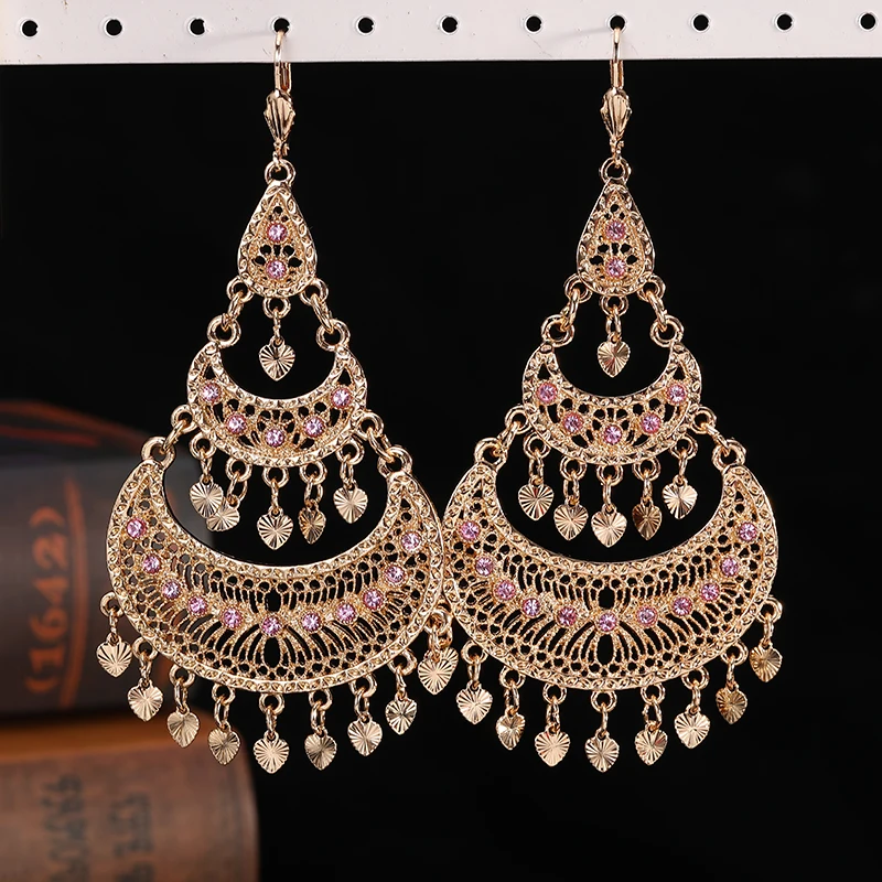 Moroccan Fashion Alloy Earrings French Hook Earrings Women's Elegant Wedding Party Preferred Accessories