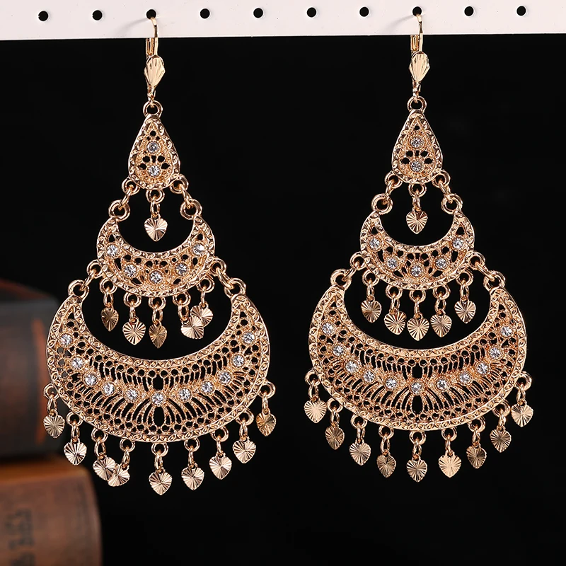 Moroccan Fashion Alloy Earrings French Hook Earrings Women's Elegant Wedding Party Preferred Accessories