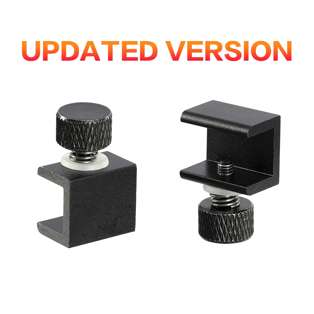 XCR3D 2pcs 3D Printer Parts Glass Plate Clamp Clip Build Platform Heated Bed Retainer Hotbed Adjustable Fixed Clip for Ender 3