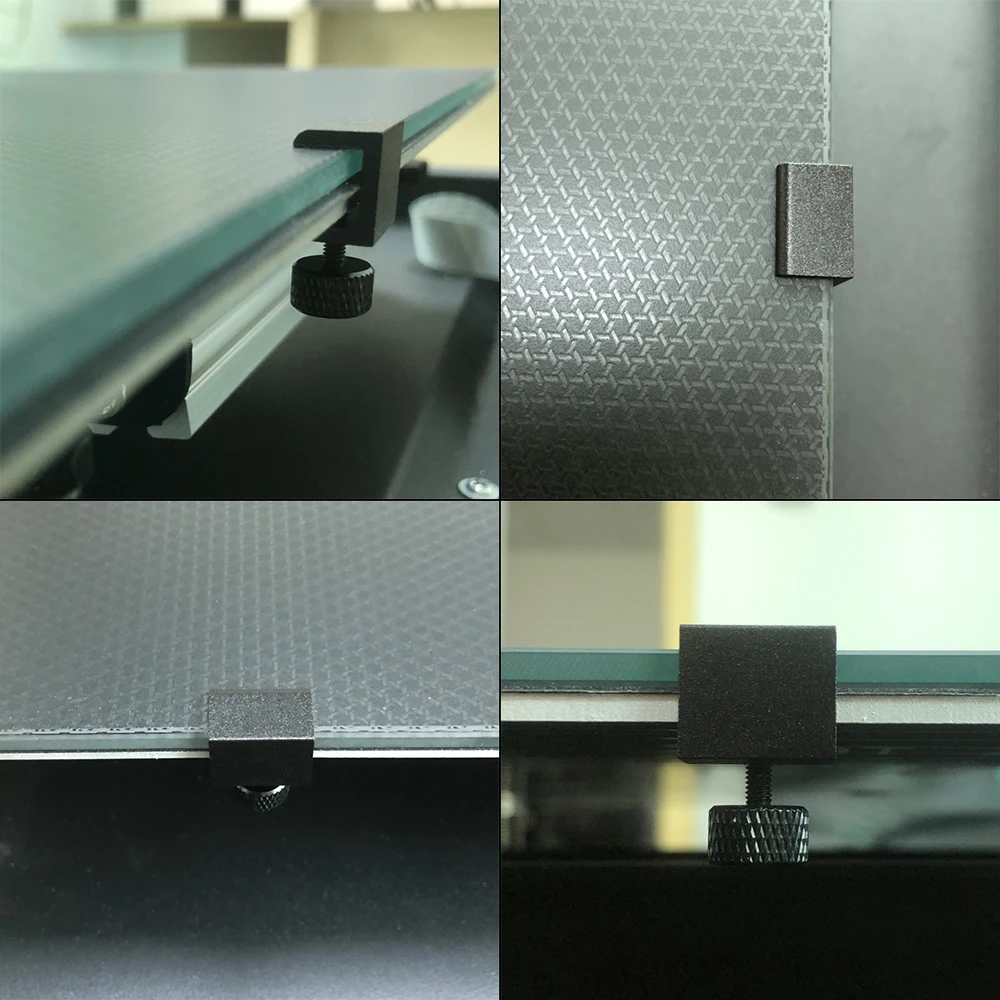 XCR3D 2pcs 3D Printer Parts Glass Plate Clamp Clip Build Platform Heated Bed Retainer Hotbed Adjustable Fixed Clip for Ender 3