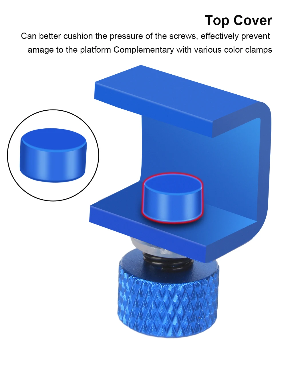 XCR3D 2pcs 3D Printer Parts Glass Plate Clamp Clip Build Platform Heated Bed Retainer Hotbed Adjustable Fixed Clip for Ender 3
