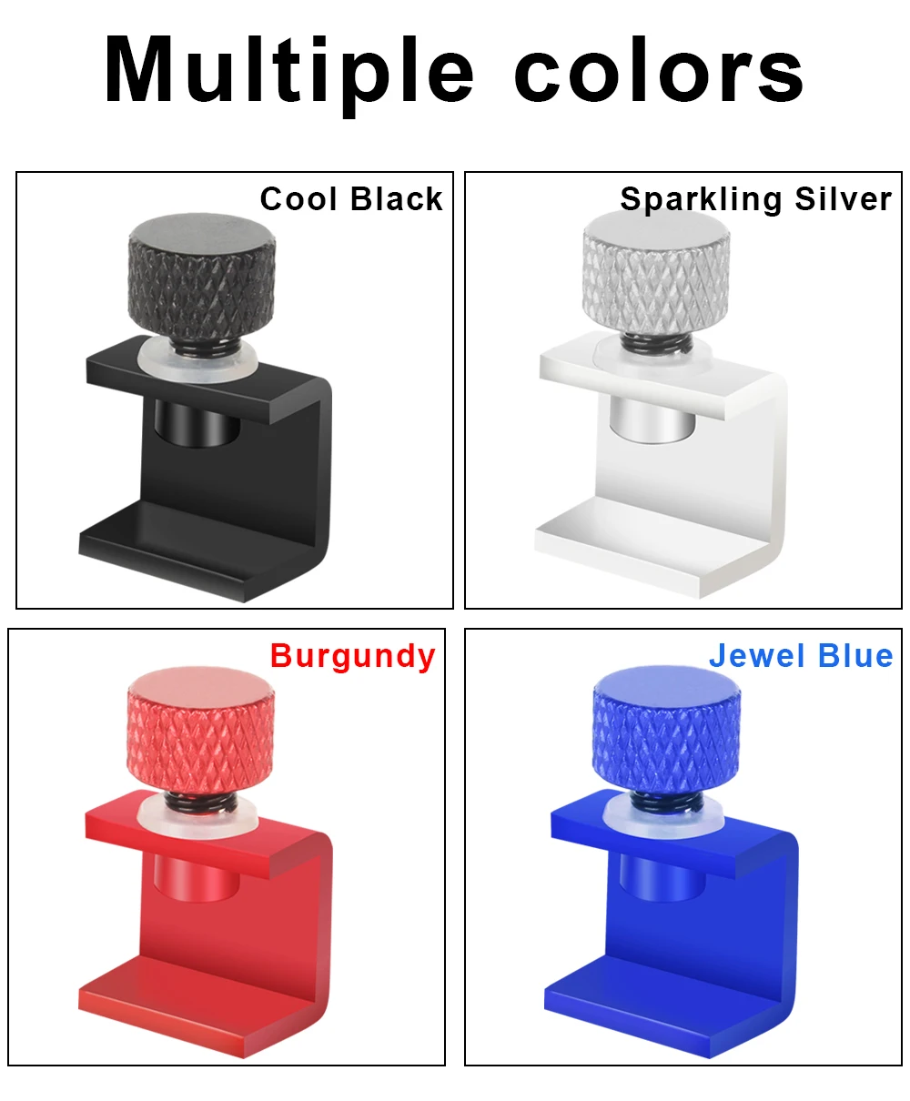 XCR3D 2pcs 3D Printer Parts Glass Plate Clamp Clip Build Platform Heated Bed Retainer Hotbed Adjustable Fixed Clip for Ender 3