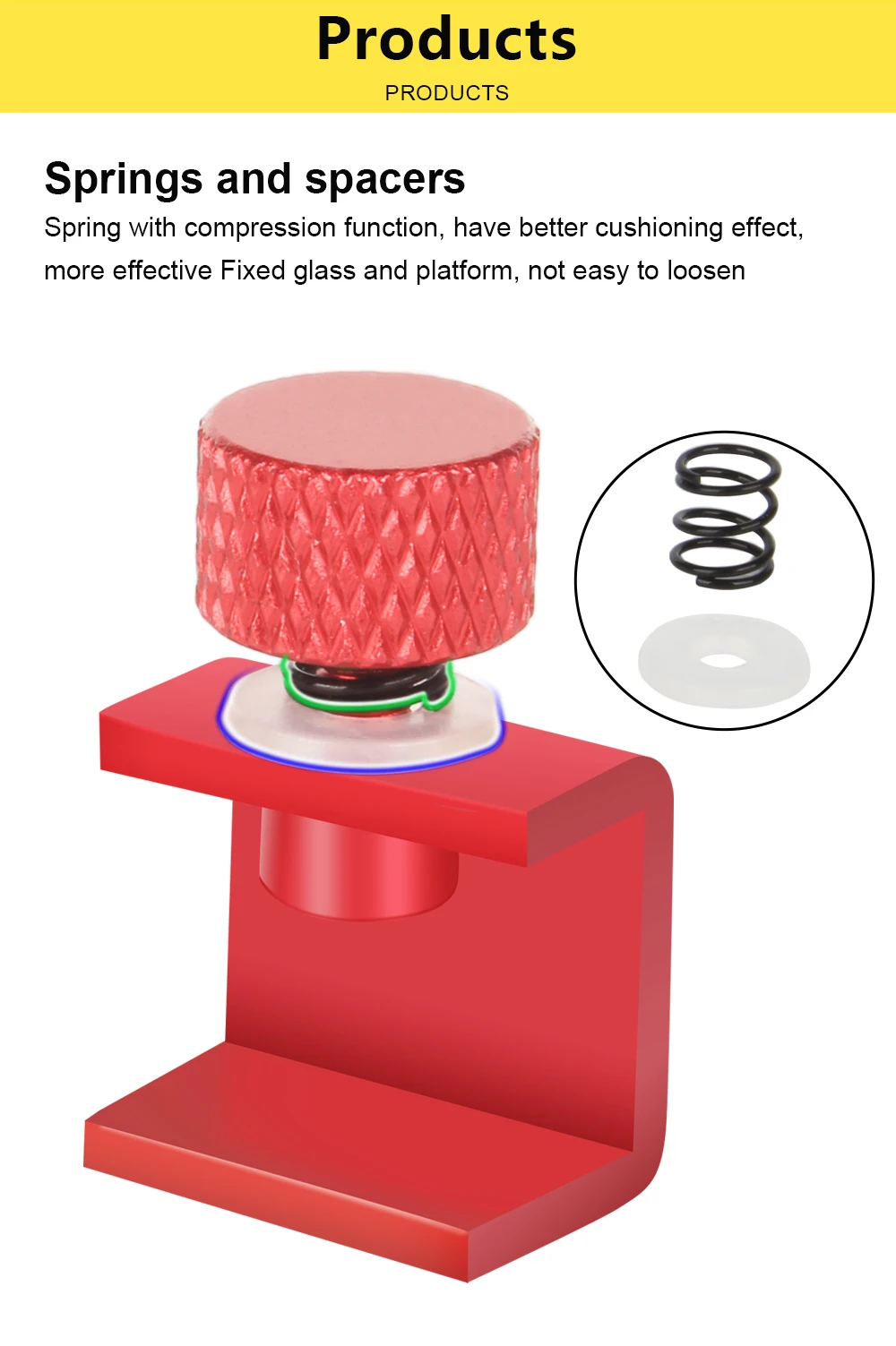 XCR3D 2pcs 3D Printer Parts Glass Plate Clamp Clip Build Platform Heated Bed Retainer Hotbed Adjustable Fixed Clip for Ender 3