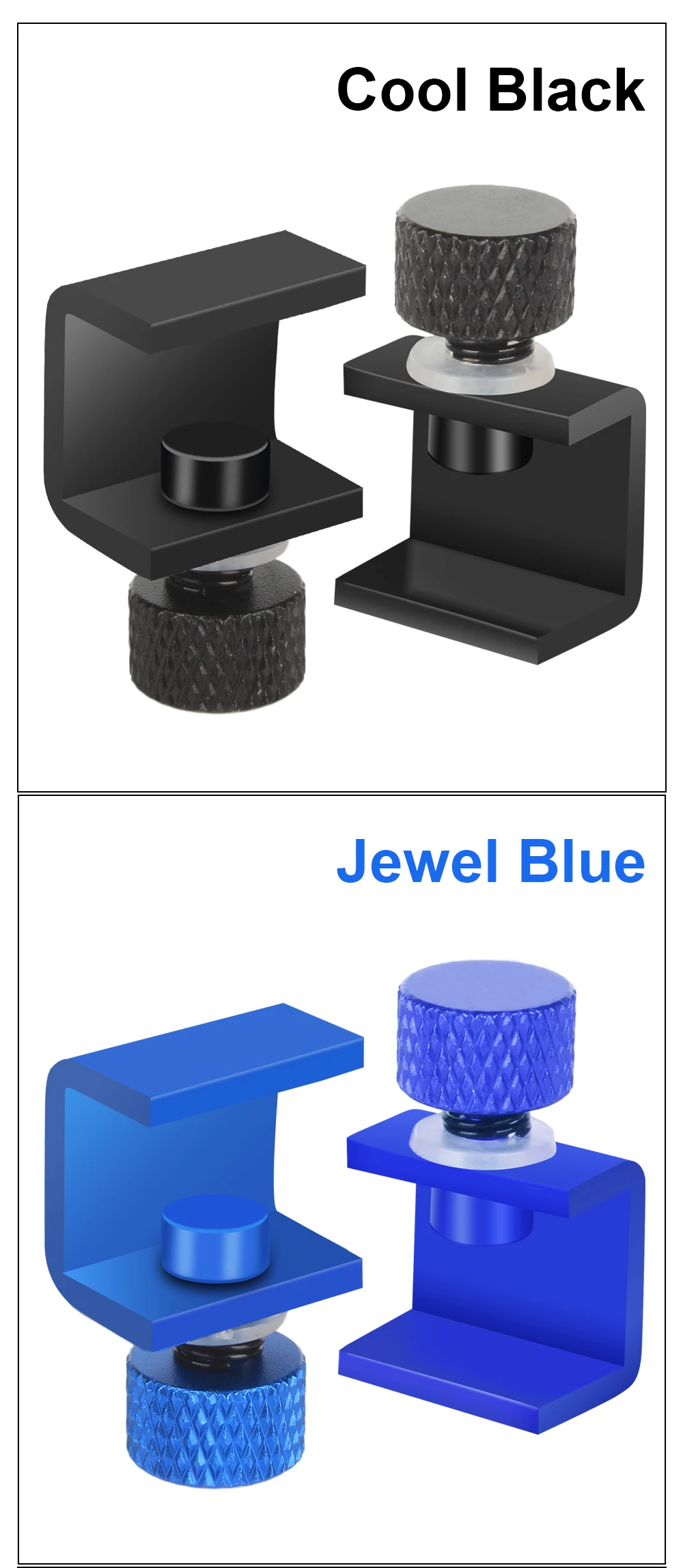 XCR3D 2pcs 3D Printer Parts Glass Plate Clamp Clip Build Platform Heated Bed Retainer Hotbed Adjustable Fixed Clip for Ender 3