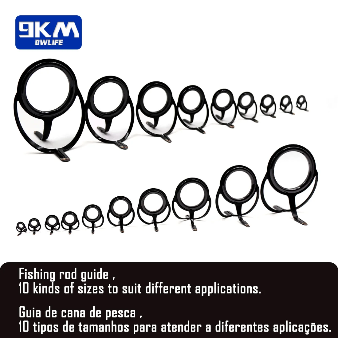 Fishing Rod Repair Kit Spinning Rod Building Components Stainless Steel Casting Fishing Rod Guides Replacement Set Tackle 4~38mm