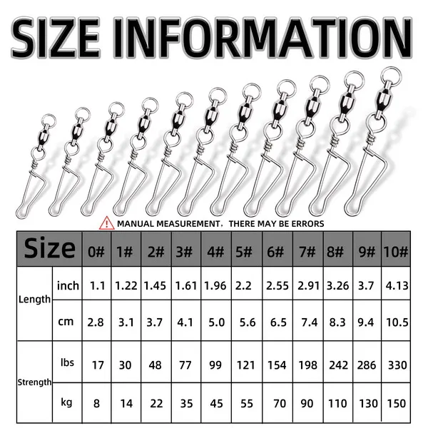 20pcs/bag Rolling Barrel Fishing Swivels T Shape Nice Snap Lure Connector Fishing Tackle Saltwater Emerillon Peche Pesca