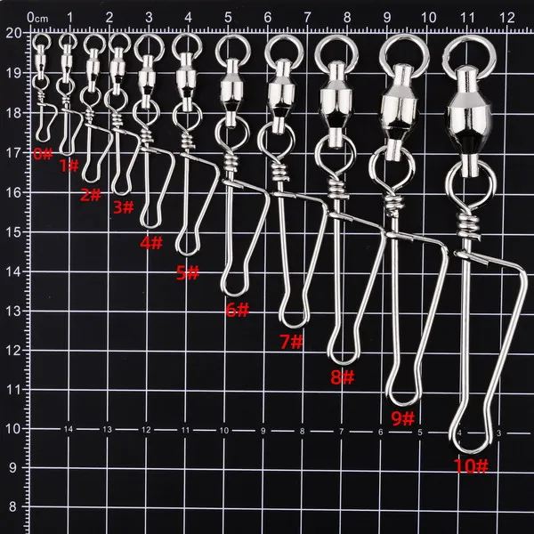 20pcs/bag Rolling Barrel Fishing Swivels T Shape Nice Snap Lure Connector Fishing Tackle Saltwater Emerillon Peche Pesca