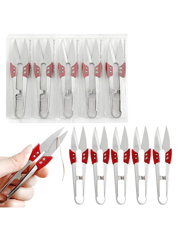 5/10/20pcs U Thread Scissors Stainless Steel Yarn Shears Cutting Sewing Scissors Cross Stitch Scissors Embroidery Shears Costura