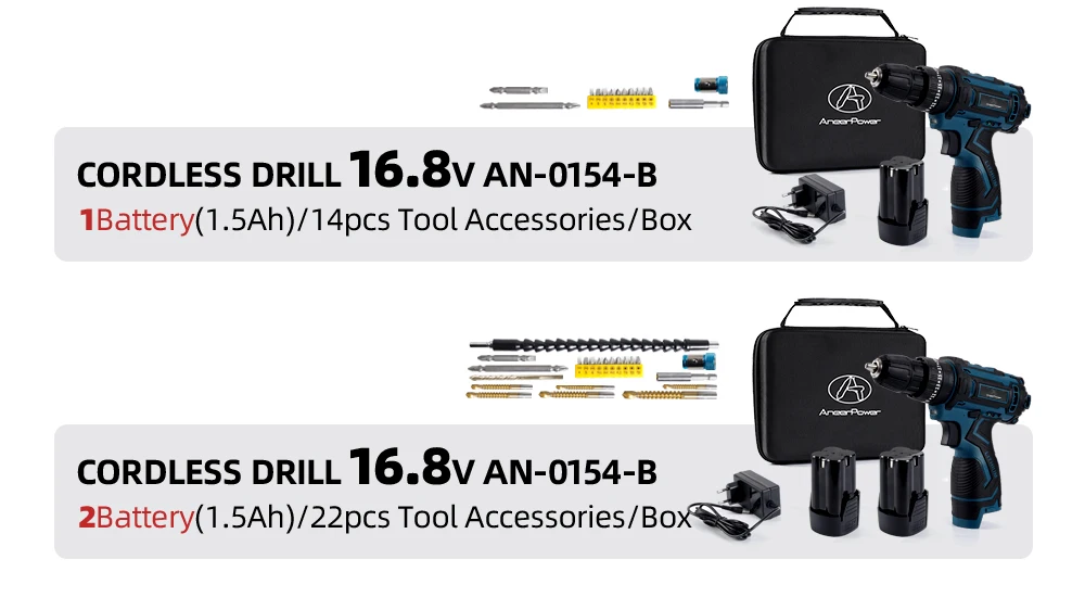 New Style 21V 16.8V 12V Electric Cordless Screwdriver 3 Functions Wireless Impact Drill Mini Lithium Battery Charging Hand Drill
