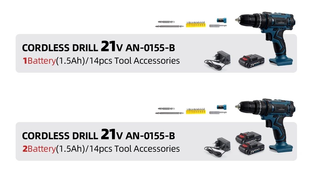 New Style 21V 16.8V 12V Electric Cordless Screwdriver 3 Functions Wireless Impact Drill Mini Lithium Battery Charging Hand Drill
