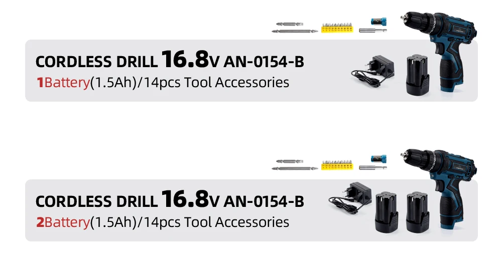 New Style 21V 16.8V 12V Electric Cordless Screwdriver 3 Functions Wireless Impact Drill Mini Lithium Battery Charging Hand Drill