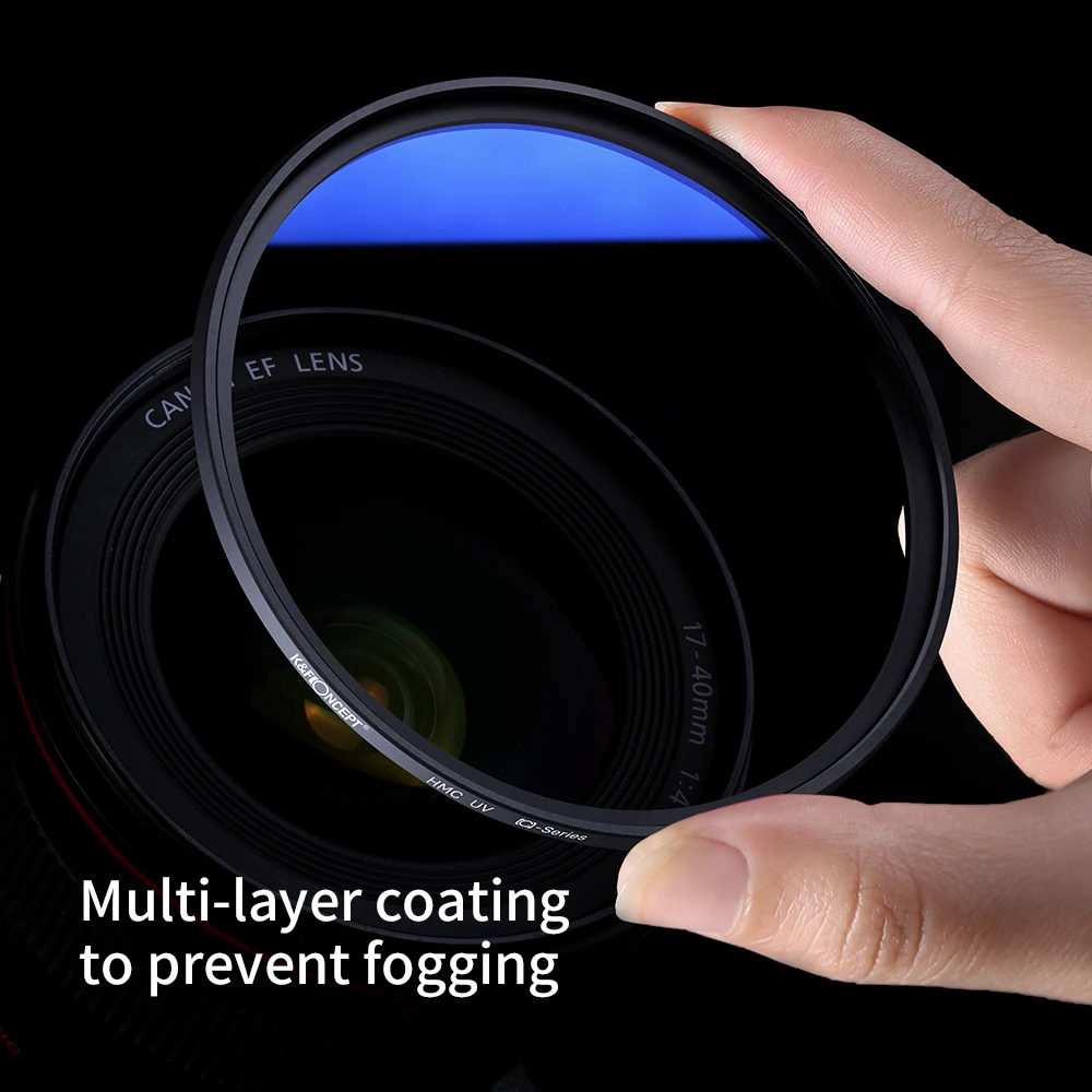 K&F Concept MCUV Filter 37/39/40.5/43/46/49/52/55/58/62/67/72/77/82mm Ultra Slim Optics Multi Coated Ultraviolet Protection