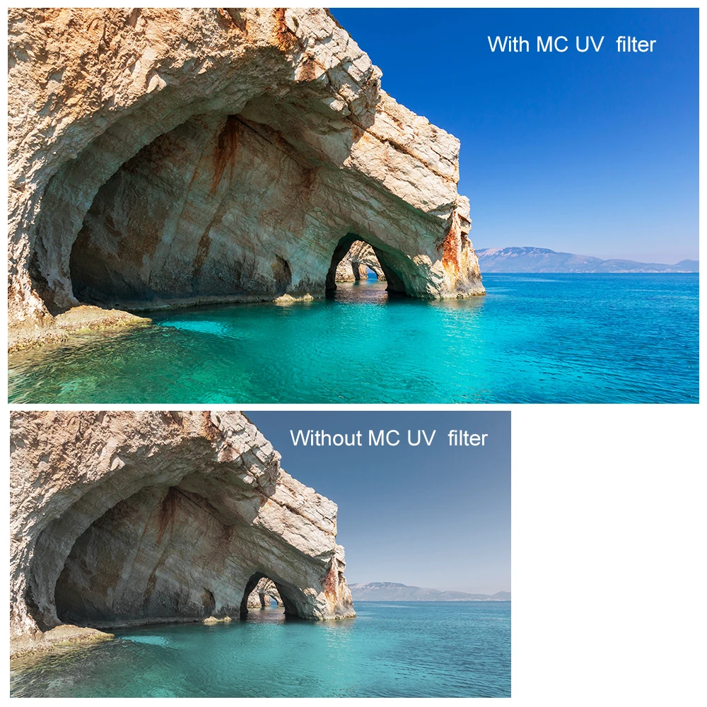 K&F Concept MCUV Filter 37/39/40.5/43/46/49/52/55/58/62/67/72/77/82mm Ultra Slim Optics Multi Coated Ultraviolet Protection