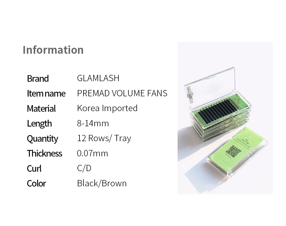 GLAMLASH W Shape Bloom 3D Premade Volume Fans Eyelash Extensions C/D/L/LU/M Natural Soft Light Individual YY Lashes Full Dense