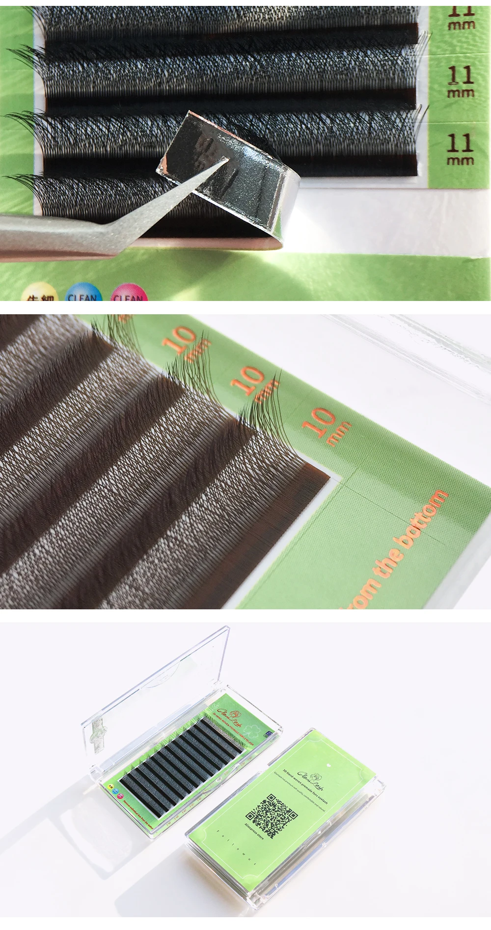 GLAMLASH W Shape Bloom 3D Premade Volume Fans Eyelash Extensions C/D/L/LU/M Natural Soft Light Individual YY Lashes Full Dense