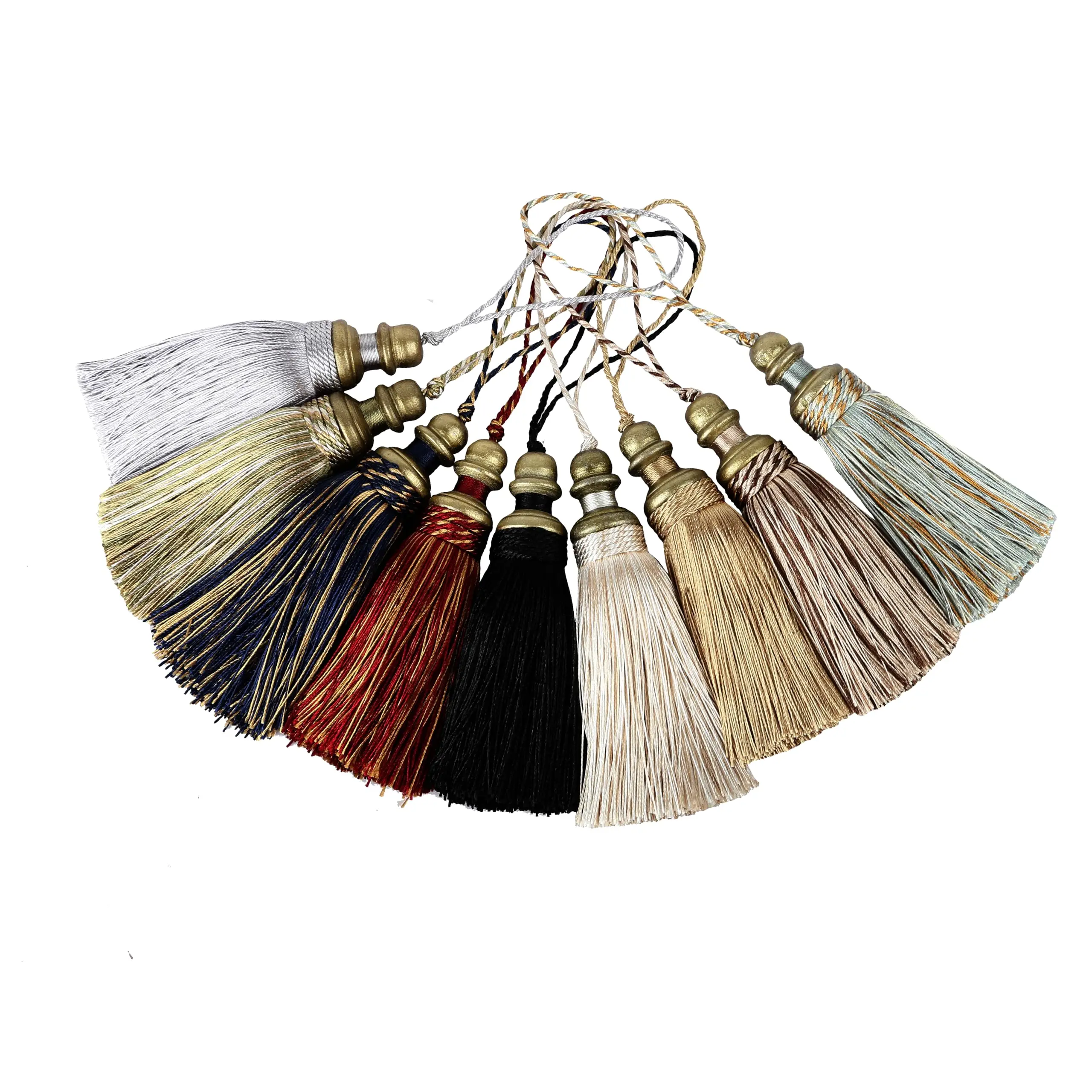 1PC Hanging Rope Silk Tassels Fringe Sewing Tassel Trim Key Tassels For DIY Embellish Curtain Accessories