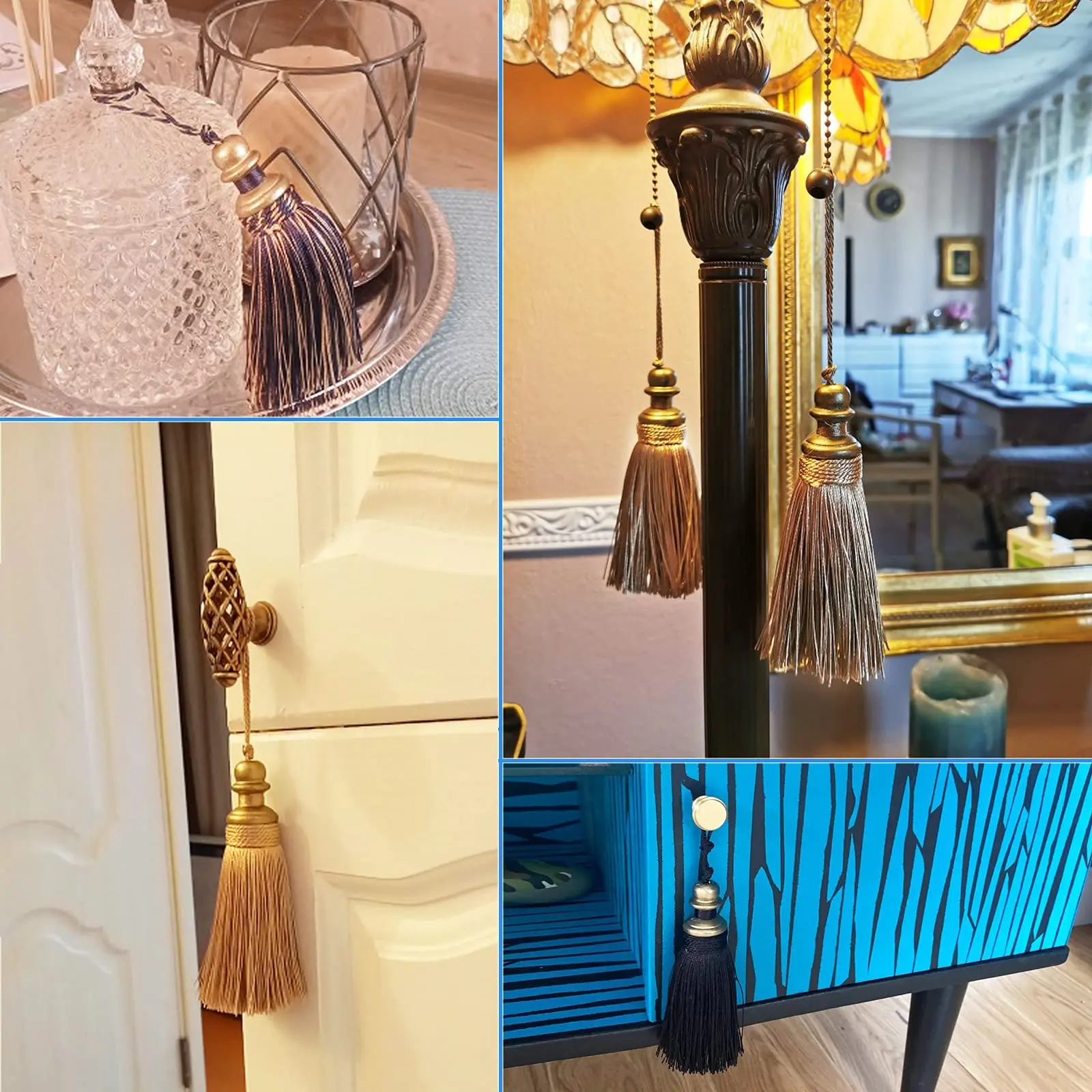 1PC Hanging Rope Silk Tassels Fringe Sewing Tassel Trim Key Tassels For DIY Embellish Curtain Accessories
