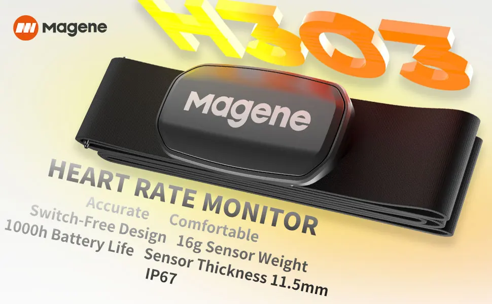 Magene H303 Heart Rate Sensor Bluetooth ANT Upgrade HR Monitor With Chest Strap Dual Mode Computer Bike Sports Band Belt