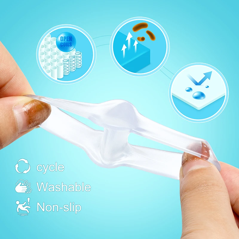 2pcs Transparent Toe Seprateor Hammer Toe Straightener Prevent Toe Overlapping Bunion Thumb Separator Orthotics Foot Care Tool