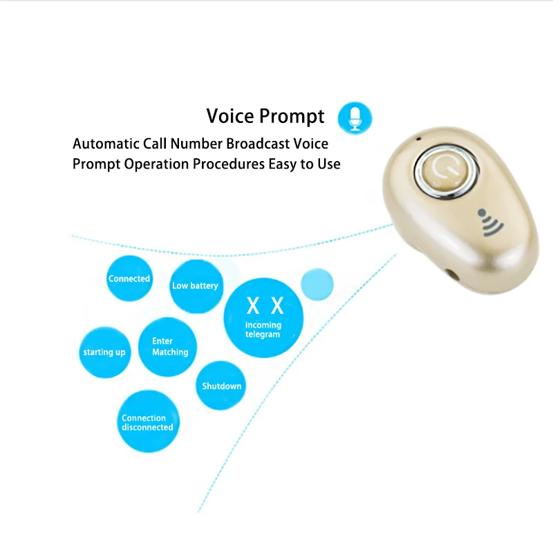 Mini Invisible Ture Wireless Earphone Noise Cancelling Bluetooth Headphone Handsfree Stereo Headset TWS Earbud With Microphone