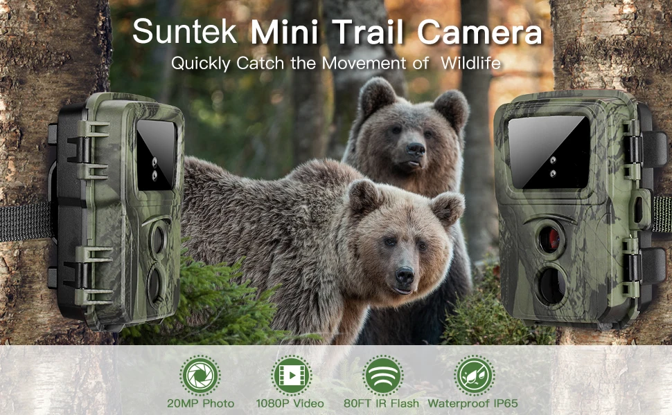 20MP 1080P Mini Trail Hunting Camera Wildlife Cameras 850NM Night Vision Mini600 Animal Cam Photo Trap Surveillance Tracking