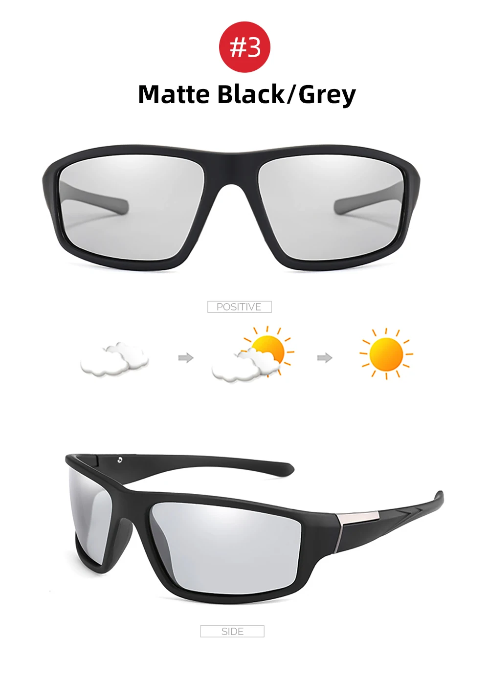 Men Photochromic Sunglasses Cycling Matte Black Sports Goggles Women Color Changing Polarized Bicycle Riding 2026 Sun Glasses