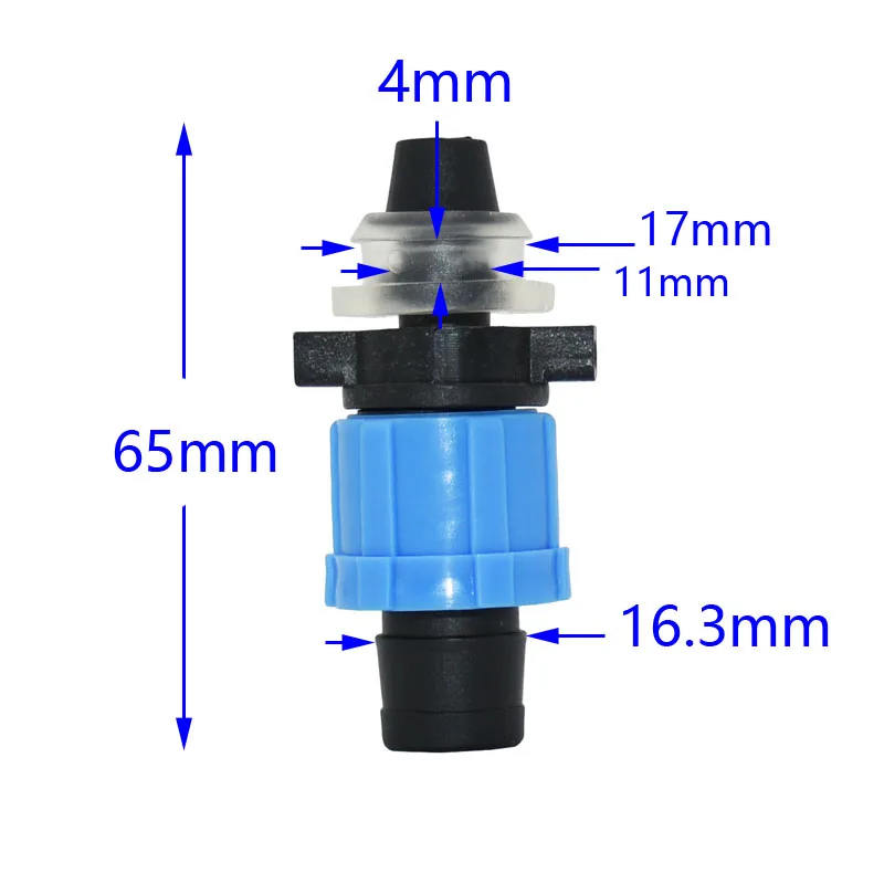 5pcs 16mm Irrigation Drip Tape Connectors Tee Elbow End Plug Repair Connector Agricultural Water Saving Irrigation Hose Joint