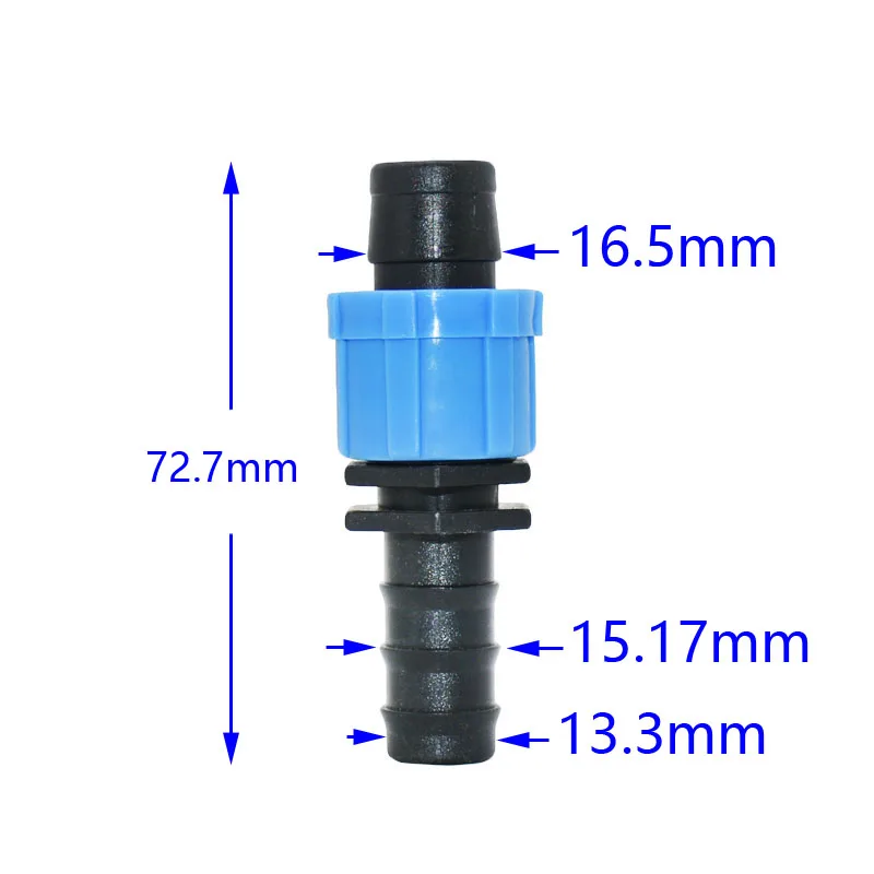 5pcs 16mm Irrigation Drip Tape Connectors Tee Elbow End Plug Repair Connector Agricultural Water Saving Irrigation Hose Joint