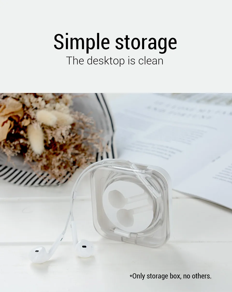 PZOZ For Apple watch charger cable storage box wired earphones Headphone c to type c Macbook cable management organizer Case