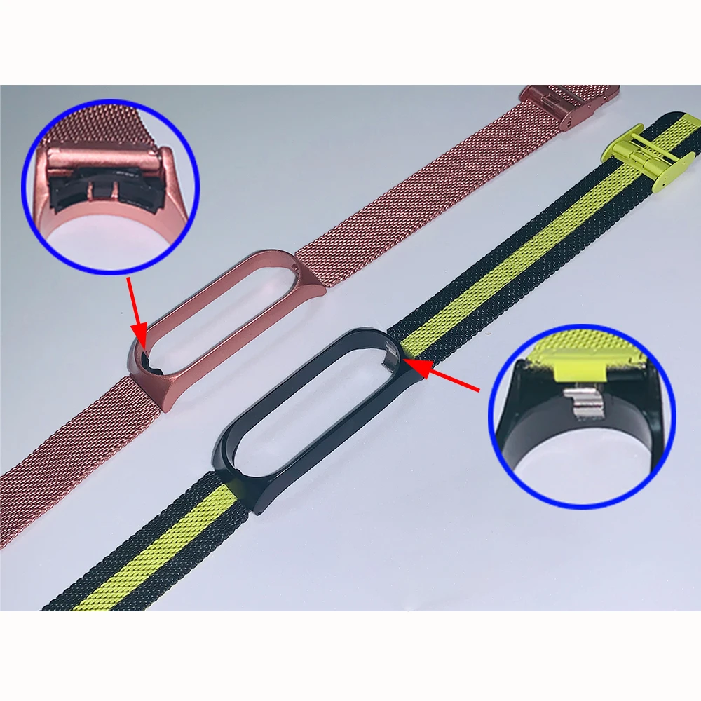 Metal Strap bracelet for Xiaomi mi band 7 6 5 3 4 strap Stainless Steel MiBand 4 Smart Wrist Strap for xiao mi miband 4 3 straps