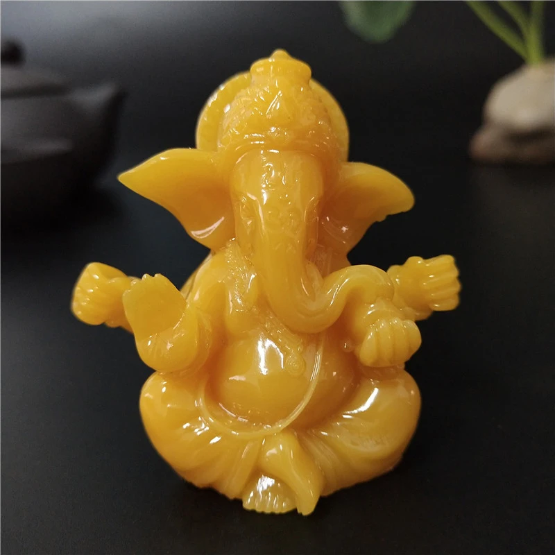 Bronze Color Lord Ganesha Statue Buddha Ornaments Elephant Hindu God Sculpture Figurines Home Office Decoration Buddha Statues