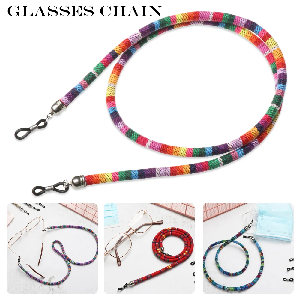Colorful Acrylic Beads Glasses Chain Reading Glasses Cord Holder Anti-lost Rope Vintage Neck Strap Rope for Eyewear Accessories