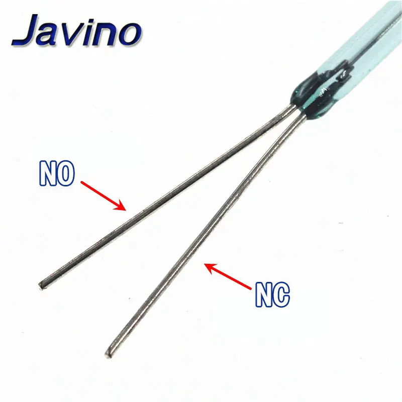 5Pcs Reed Switch 3 pin Magnetic Switch 2.5*14mm Normally Open Normally Closed Conversion 2.5X14MM NO/NC Conversion for Sensors