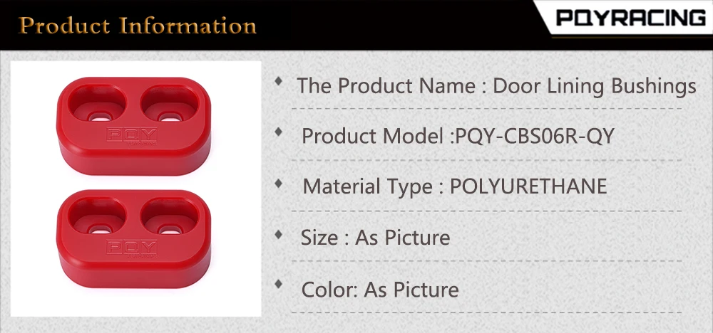 PQY 2pcs Door Lining Bushings Replacement For Mazda NA, NB, NC, ND MX-5 Miata Door Bushings All Miata Generations